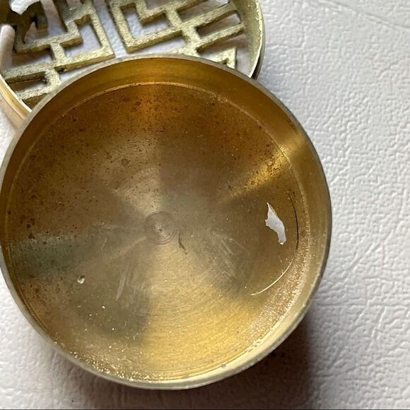 Vintage Brass Incense Burner Tower Ash Stamp Stackable with Handle - Picture 13 of 14